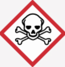 GHS6 symbol -- Acute toxicity (oral, dermal, inhalation), categories 1, 2, 3